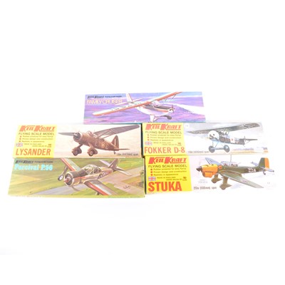 Lot 252 - 5 x Keil Kraft flying scale kits LYSANDER,...