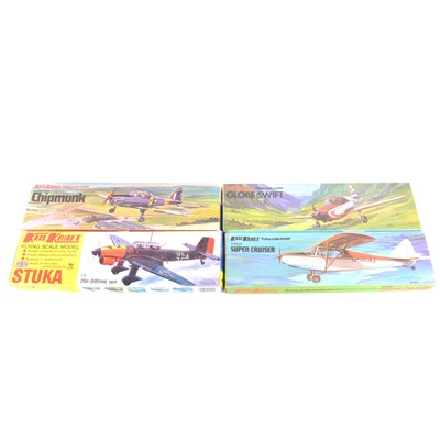 Lot 254 - 4 x KK flying scale kits CHIPMUNK, GLOBE SWIFT,...