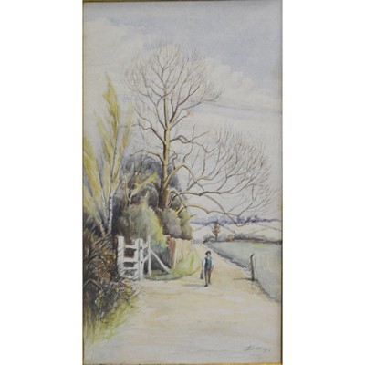 Lot 414 - F Dorr, pair of watercolouts and H Wheeler, pair of watercolours