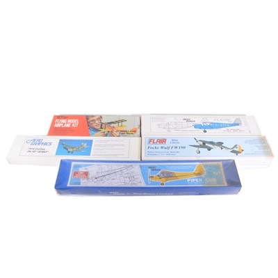 Lot 263 - 5 x Scale rubber kits TIGER MOTH, PUSS MOTH,...