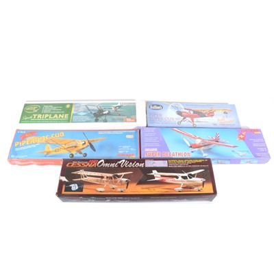 Lot 267 - 5 x Scale rubber kits PIPER CUB, SOPWITH...