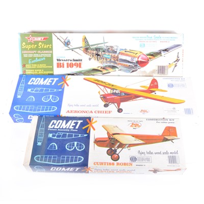 Lot 289 - 3 x COMET kits CURTIS ROBIN, BF109, and AERONCA.