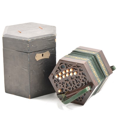 Lot 121 - A Lachenal type concertina