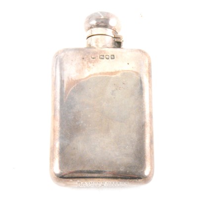 Lot 328 - An Edwardian silver hip flask