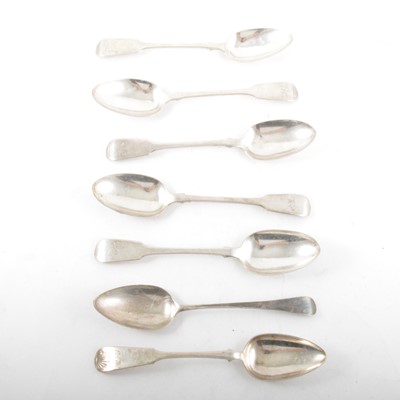 Lot 347 - Three George IV silver table spoons