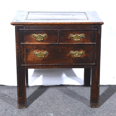 Lot 547 - George III oak commode