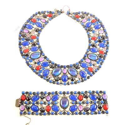 Lot 326 - Alice Caviness - a vintage necklace and bracelet suite, circa 1960.