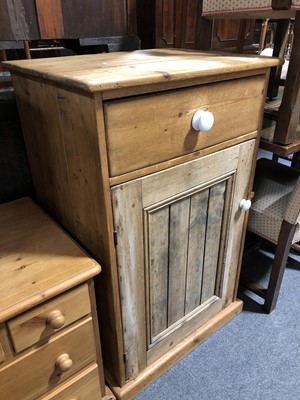 Lot 576 - A reclaimed pine pedestal cupboard