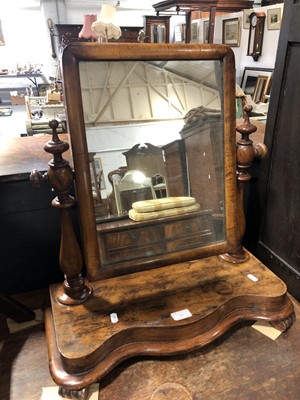 Lot 657 - Victorian mahogany toilet mirror