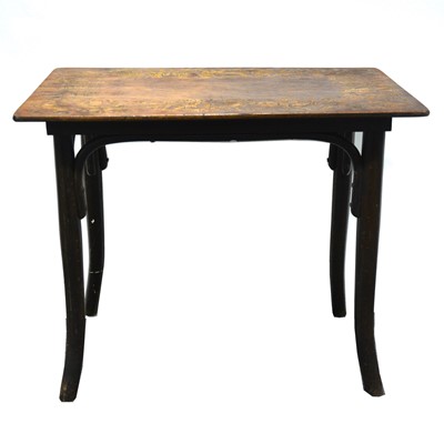 Lot 561 - A bentwood and stencilled 'Nursery' table, by Fischel, late 19th century