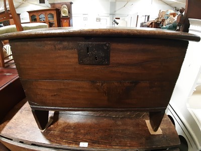 Lot 54 - A joined oak small coffer, 18th Century and later.