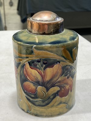 Lot 152 - William Moorcroft, a 'Spanish' pattern cylindrical jar.