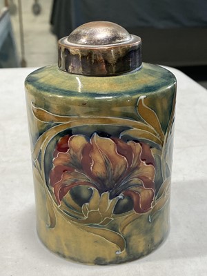 Lot 152 - William Moorcroft, a 'Spanish' pattern cylindrical jar.
