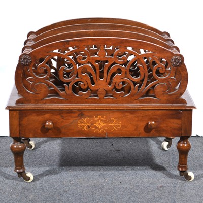 Lot 526 - Victorian walnut Canterbury