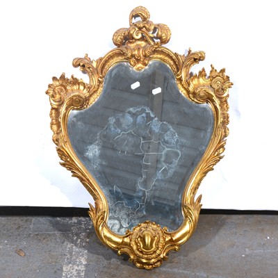 Lot 522 - Cast and gilt metal wall mirror