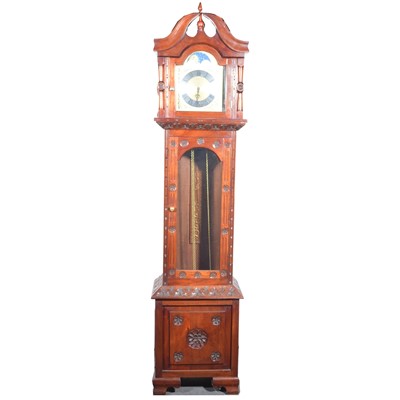 Lot 535 - A modern walnut longcase clock.