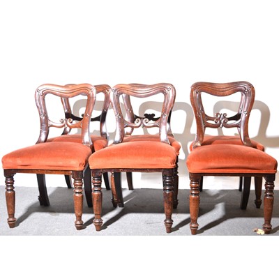 Lot 430 - Set of six Victorian mahogany dining chairs