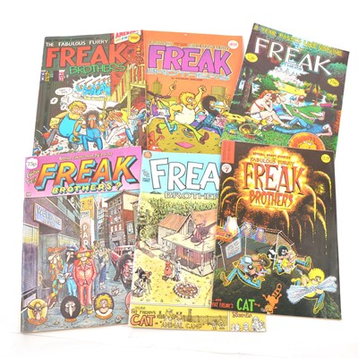 Lot 225 - The Fabulous Furry Freak Brothers comic; no.1,2,3,4,5, and 7.