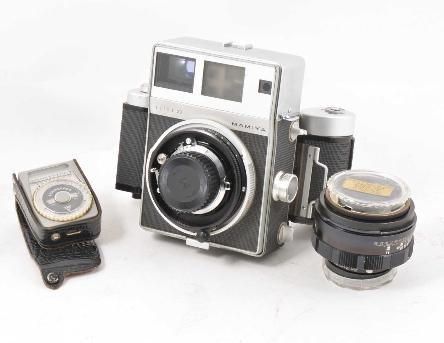 Lot 258 - Mamiya Super 23 Press camera, with Mamiya-Sekor 65mm lens etc