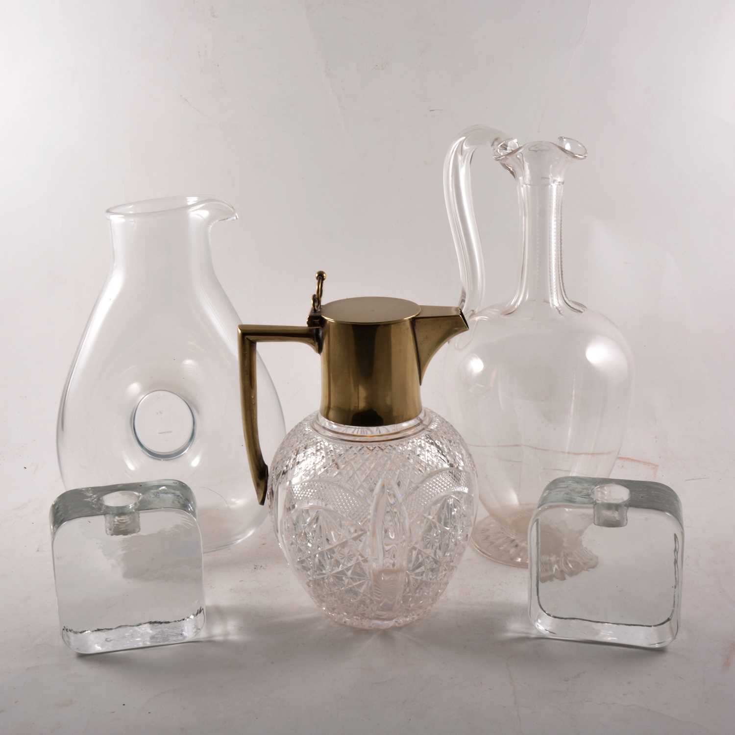 Lot 9 - A number of glass decanters and ewers