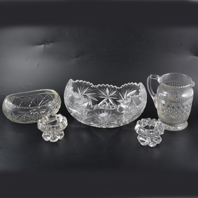 Lot 20 - A collection of cut glass, including fruit bowls and a hors d'oeuvres set