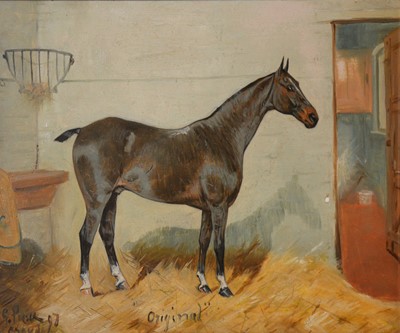 Lot 428 - George Paice, Original - Hunter in a stable