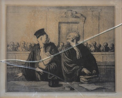 Lot 415 - Honore Daumier - 'Apres l'audience les Gens de Justice,' and 'Les Gens de Justice,'