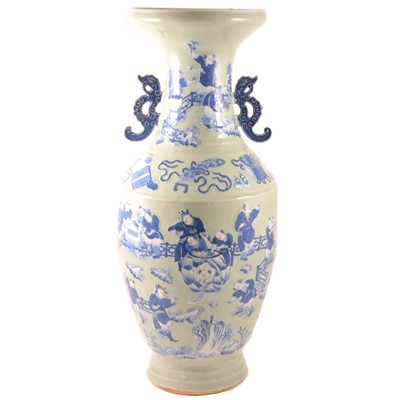 Lot 52 - A large floor standing Chinese blue and white vase.