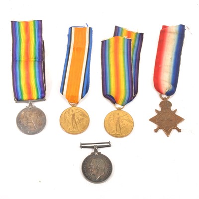 Lot 176 - A collection of WWI Medals.
