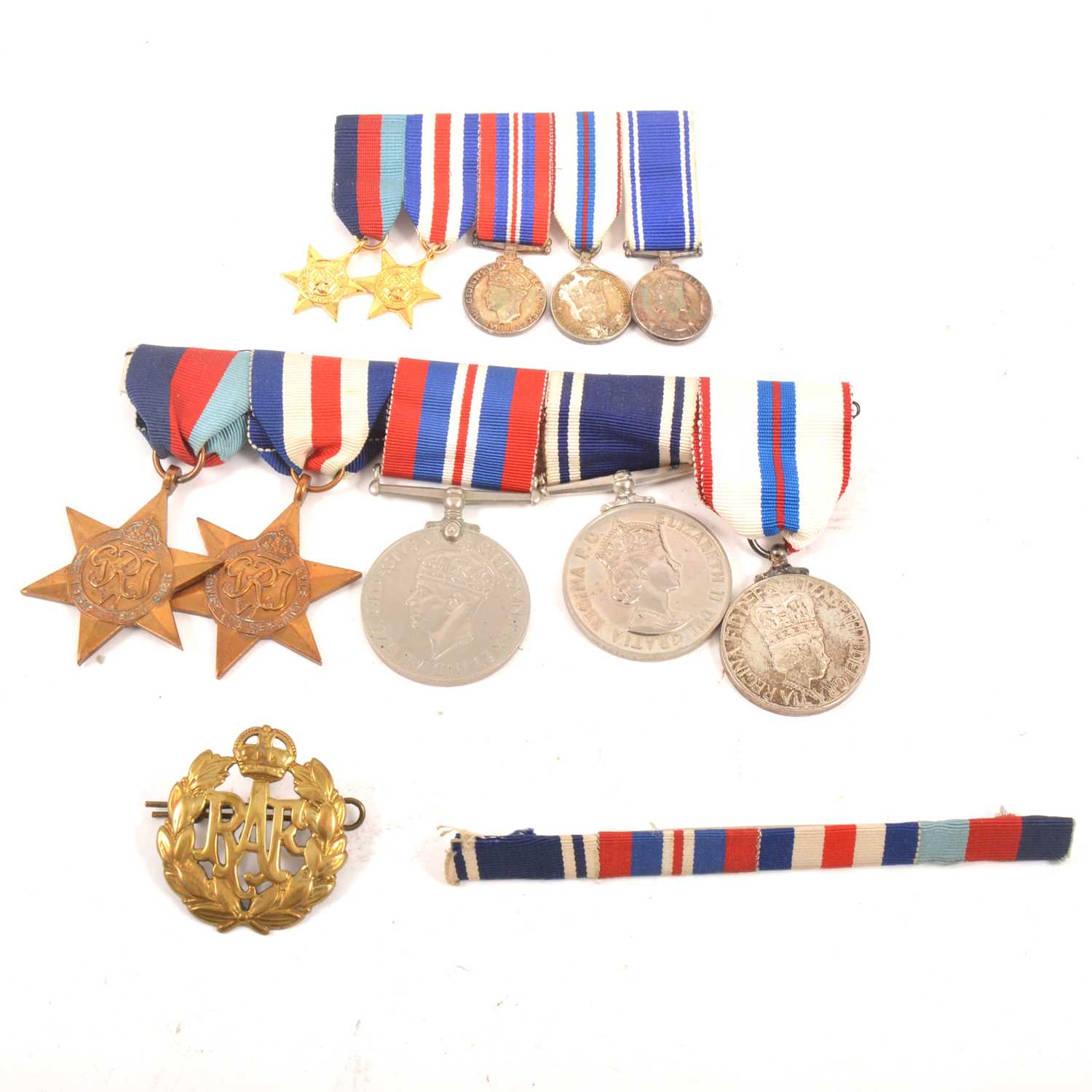 Lot 178 - WWII medal, cap badges, pins, commemorative