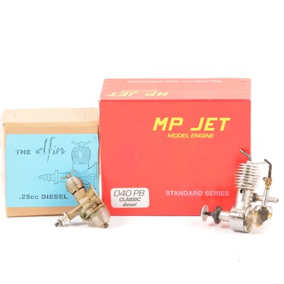 Lot 111 - MP JET 040 PB and ELFIN .25cc diesel, both...