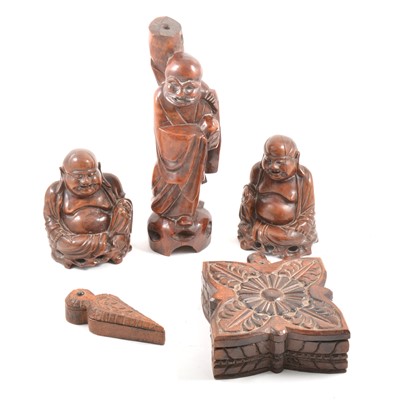 Lot 115 - Five Chinese carved hardwood items