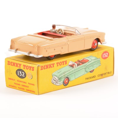 Lot 88 - Dinky Toys; no.132 Packard Convertible, beige body, red seats, red ridged hubs, in original box.