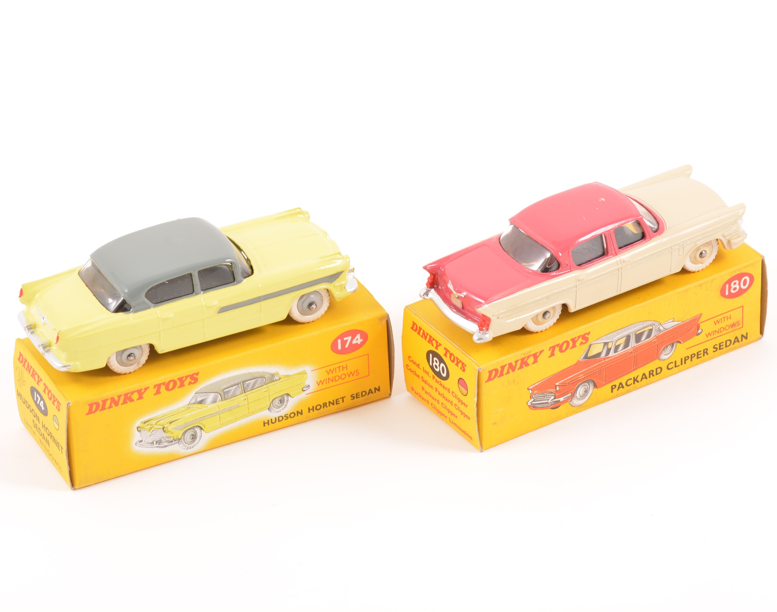 Lot 97 Two Dinky Toys No 180 Packard Clipper Sedan lot-97-two-dinky-toys-no-180-packard-clipper-sedan
