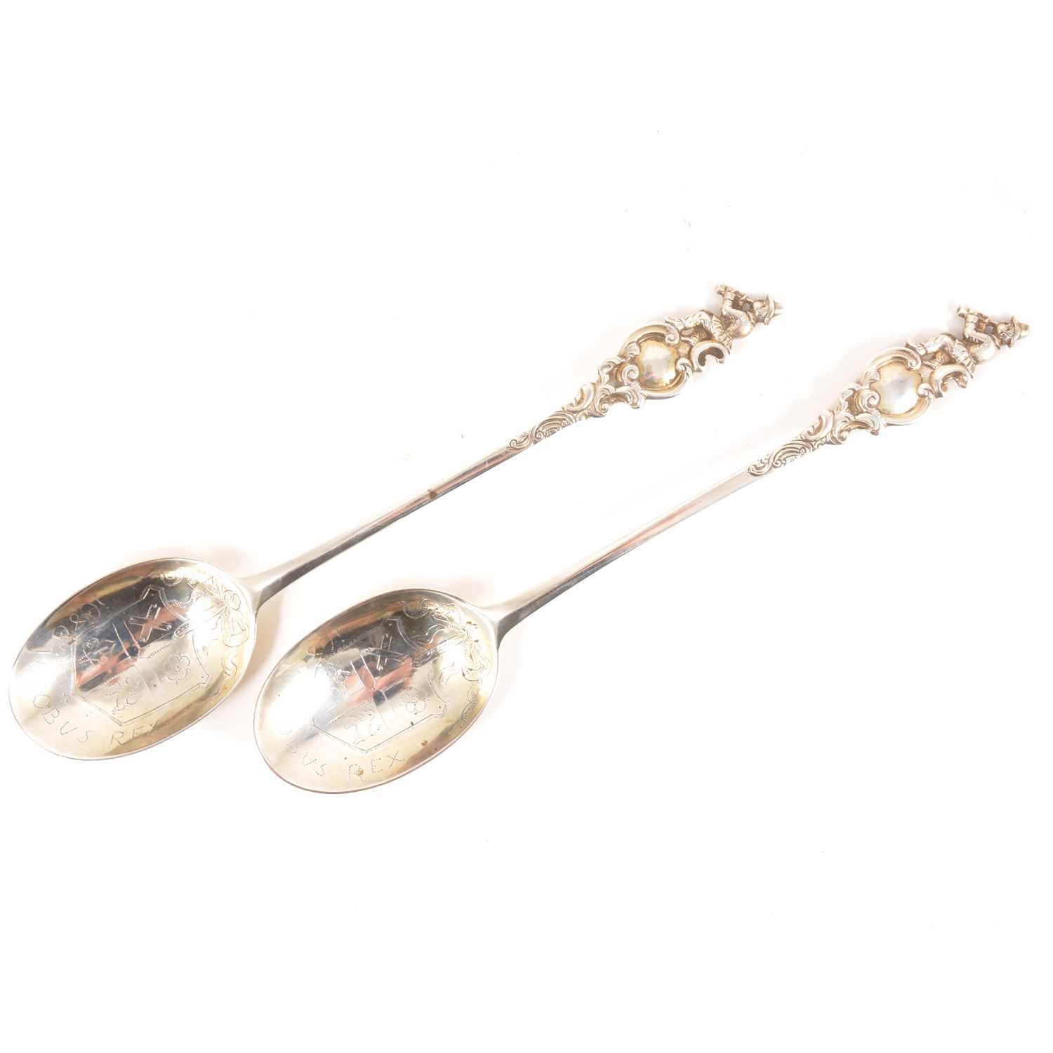 Lot 51 - A pair of silver table spoons