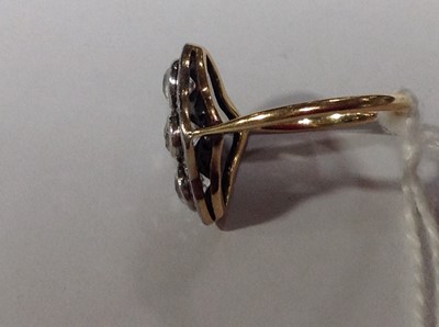 Lot 200 - An Art Deco diamond five stone ring.
