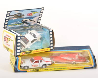 Lot 131 - Two Corgi Toys; no.269 James Bond 007 Lotus Esprit, no.38 gift set Powerboat team