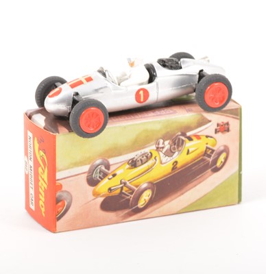 Lot 165 - Tekno Toys Denmark; no.812 Norton Midget Car, silver no.1 body, cream interior, silver flash, spun hubs, in original box.