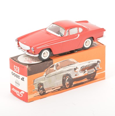 Lot 167 - Tekno Toys Denmark; no.825 Volvo P1800, red body, cream interior, silver flash, spun hubs, in original box.