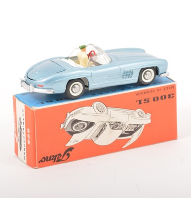 Lot 170 - Tekno Toys Denmark; no.924 Mercedes-Benz 300SL, metallic blue body, cream seats, in original box.