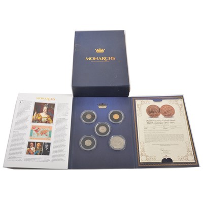 Lot 175 - Monarchs Gold, Silver and Nickel coin set by The London Mint Office