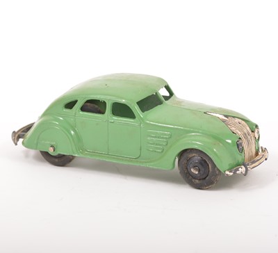 Lot 105 - Dinky Toys; 30a Chrysler Airflow, mid green body, ridged hubs.