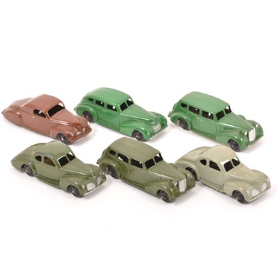 Lot 106 - Dinky Toys; six early die-cast models.