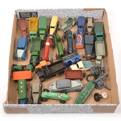 Lot 107 - A tray of loose die-cast models; including examples by Dinky, Taylor & Barrett