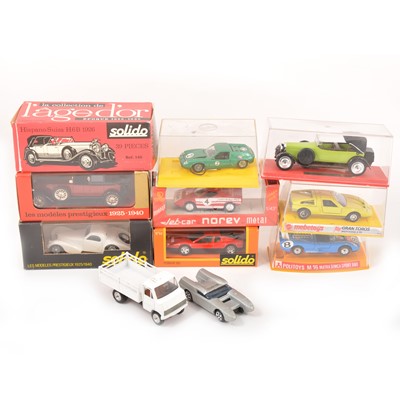 Lot 182 - Eleven die-cast models; including Norev Lancia Stratos no.713, Solido no.44 Ferrari BB etc.