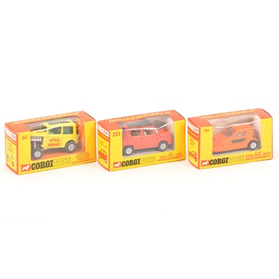 Lot 132 - Three Corgi Whizzwheels models, including no.389 Reliant Bond Bug 700 ES, all boxed