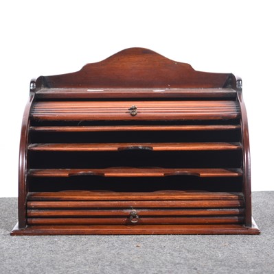 Lot 446 - Edwardian walnut stationery box.