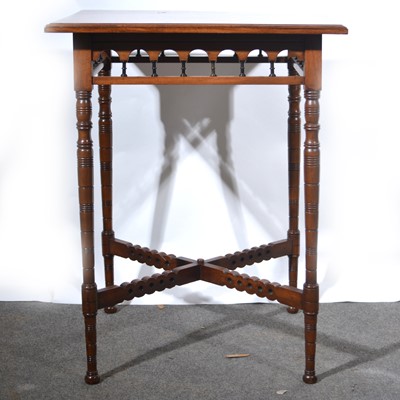 Lot 508 - Arts & Crafts style walnut occasional table.