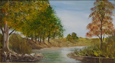 Lot 420 - E Owen, landscape, oil