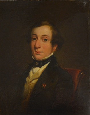 Lot 241 - English School, 19th Century, portrait of a man